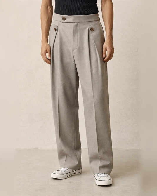 Men's Straight-Leg Business Casual Pants with Premium Drape Men's Long Pants | JRSEE:cc4abe77-8bcf-459f-b231-4ceab719dfc3