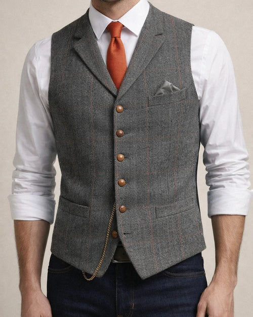 Men's Suit Vest Men's Casual Vest Slim-Fit Striped Vest | JRSEE:006542ff-4b28-4939-adb5-e70617b63f71