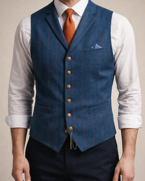 Men's Suit Vest Men's Casual Vest Slim-Fit Striped Vest | JRSEE:b72c0735-c252-43ce-9eb3-11e8a25f73b2