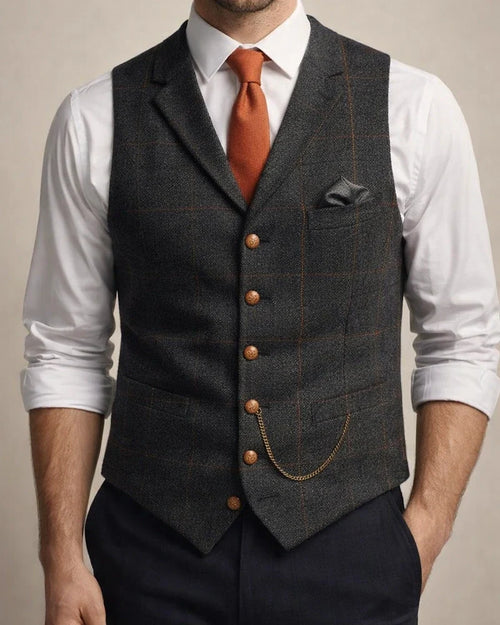 Men's Suit Vest Men's Casual Vest Slim-Fit Striped Vest | JRSEE:3bdedd40-eed8-4370-9e75-3930bcbf6475