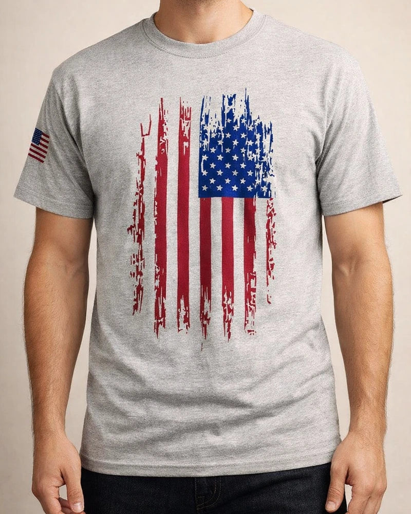 Men's Summer 3D-Printed T-Shirt: U.S. Flag Short-Sleeve Fashion T-Shirt | JRSEE:dc2cfeda-da3e-4dda-a652-e0d27fbc8b62