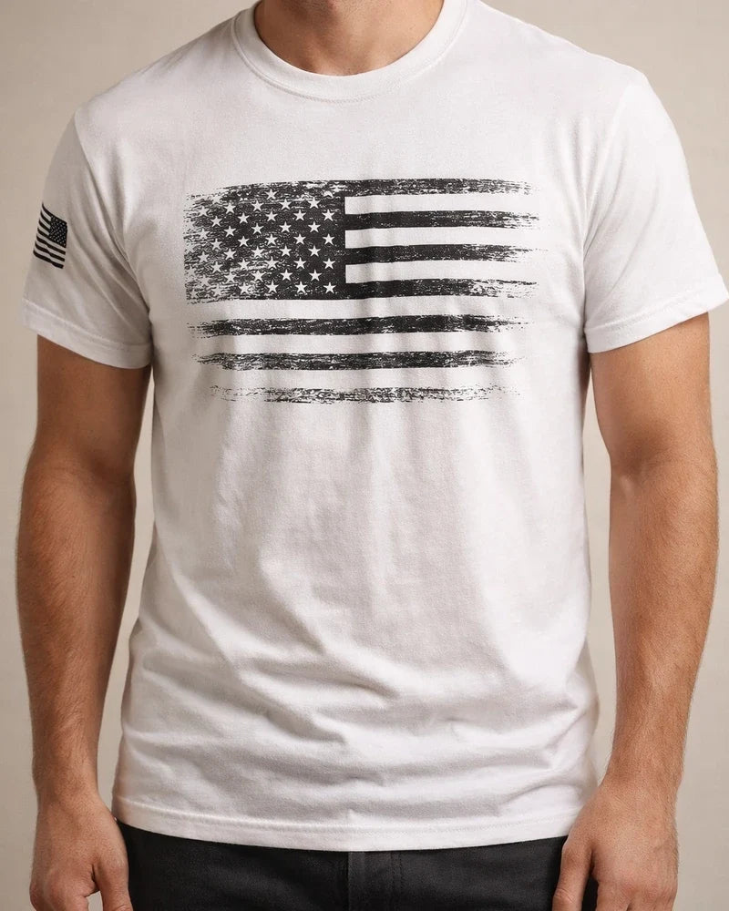 Men's Summer 3D-Printed T-Shirt U.S. Flag Short-Sleeve T-Shirt | JRSEE:ce66d00c-89e7-464a-bd97-ba1924f8b926
