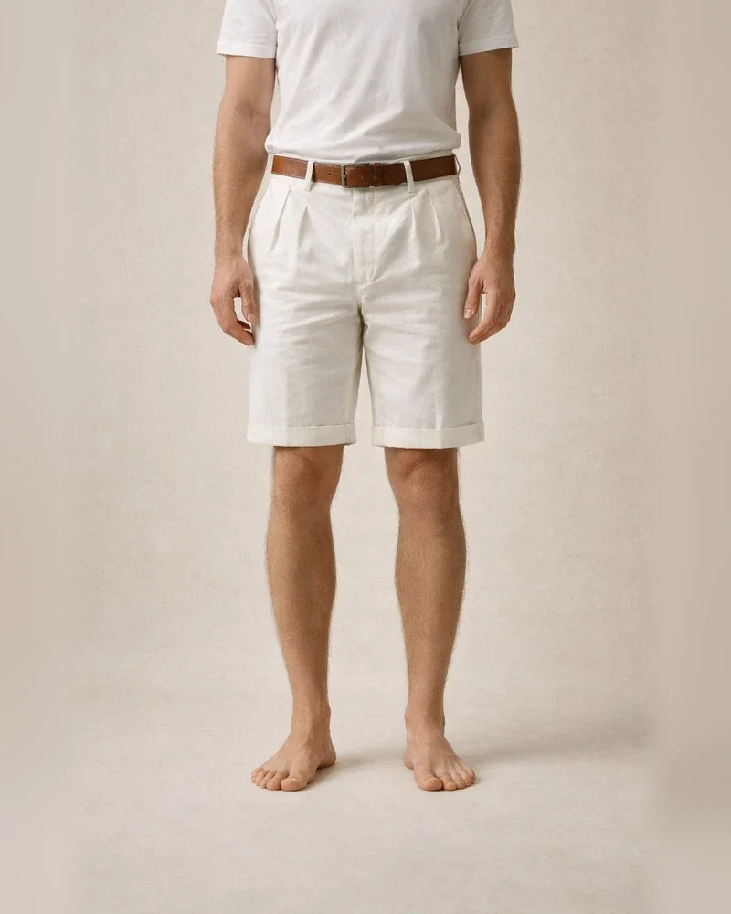 Men's Summer Cotton-Linen Business Casual Shorts Solid Color 5/8-Length | JRSEE:4ad894a7-46d8-49e1-ba31-5b52e5151601 | JRSEE:6cda5494-0fd4-40f6-a2d3-280633c400f6