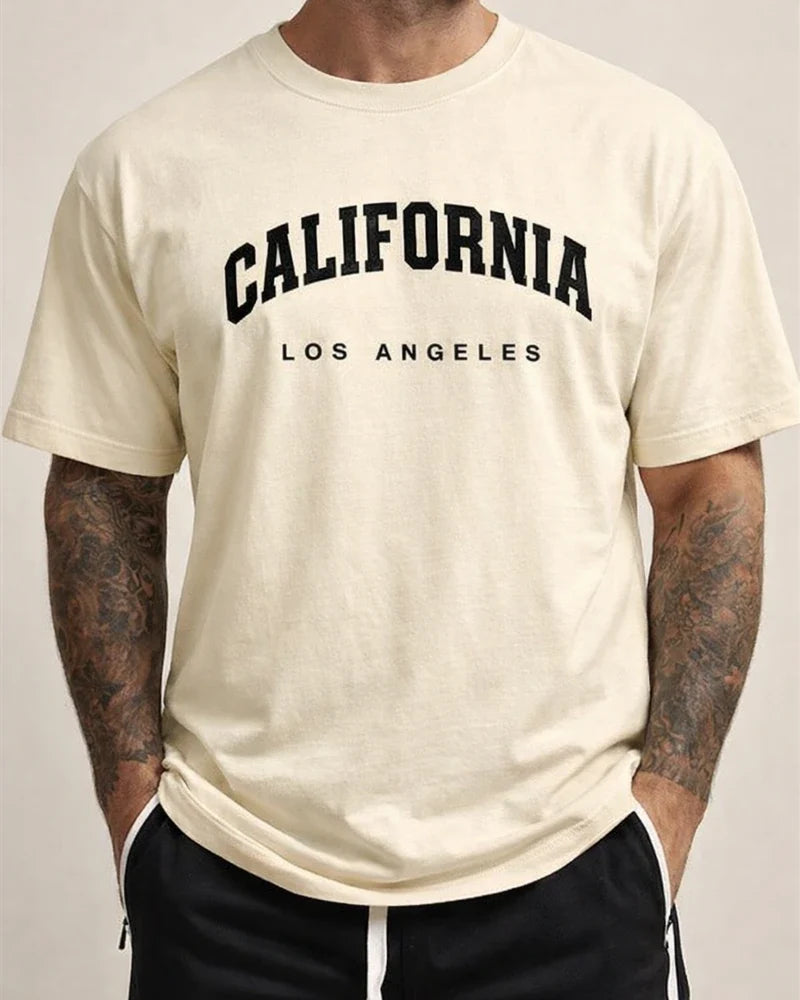 Men's Summer Crew Neck Base Layer Teenage T-shirt Short Sleeve Letter T-shirt | JRSEE:56335dfb-47a4-40f4-8eba-e656c520d8d3