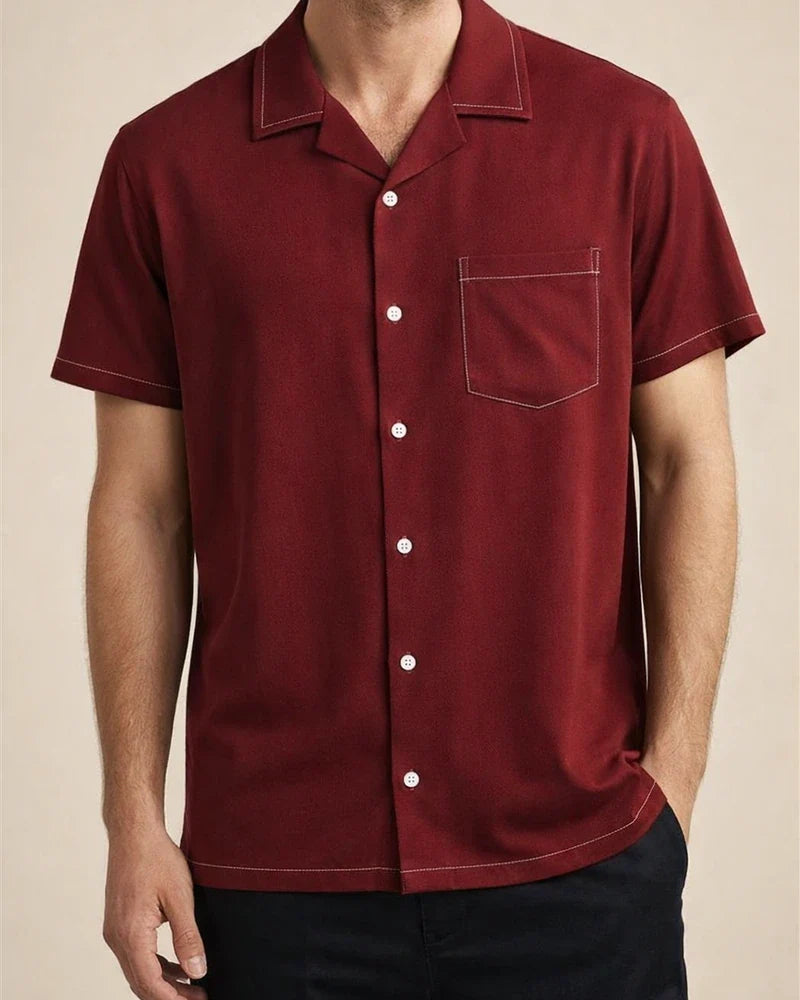 Men's Summer Lapel Solid Color Single-breasted Pockets Loose Short-sleeved Men's Linen Shirt Men's Cardigan | JRSEE:ac983eed-14cf-408a-b768-3e1b78a11365