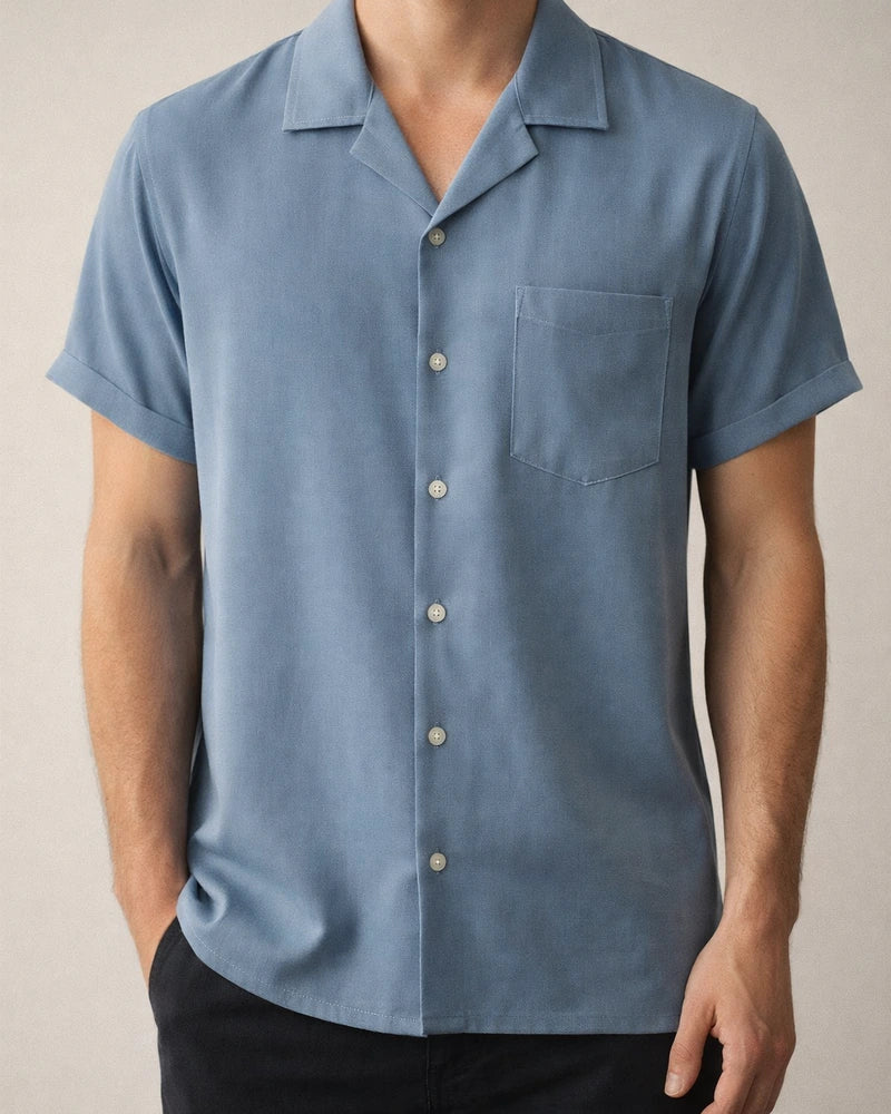 Men's Summer Lapel Solid Color Single-breasted Pockets Loose Short-sleeved Men's Linen Shirt Men's Cardigan | JRSEE:2cdb267e-66ba-4edf-95b2-847a20231dae