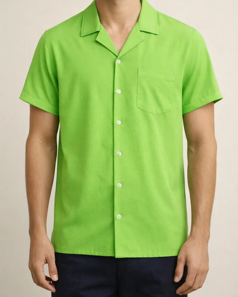 Men's Summer Lapel Solid Color Single-breasted Pockets Loose Short-sleeved Men's Linen Shirt Men's Cardigan | JRSEE:d1a79177-1ce4-46c4-a384-c240a2cc5762
