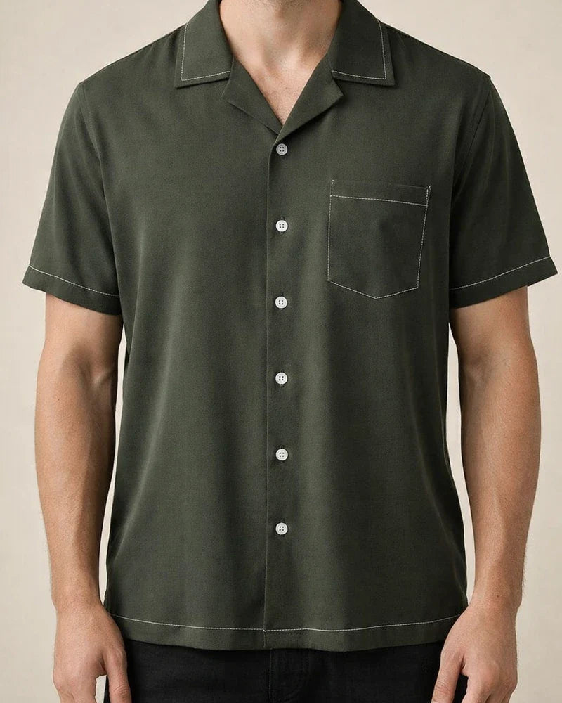 Men's Summer Lapel Solid Color Single-breasted Pockets Loose Short-sleeved Men's Linen Shirt Men's Cardigan | JRSEE:b85c65f2-0378-4928-9a68-bfbc32a06049