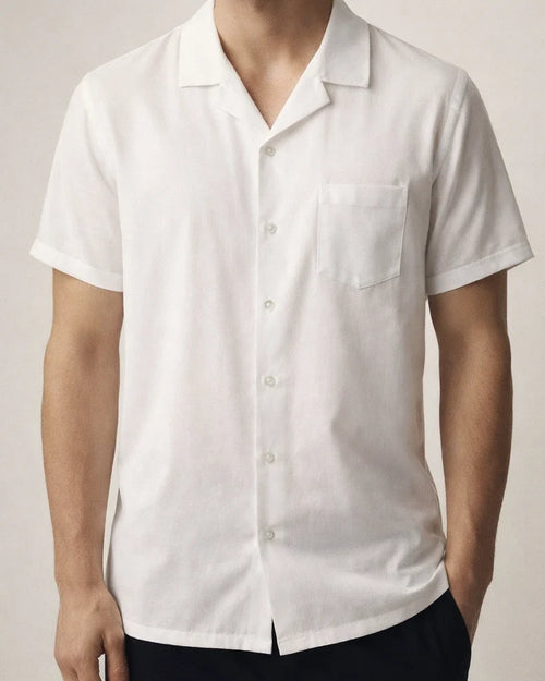 Men's Summer Lapel Solid Color Single-breasted Pockets Loose Short-sleeved Men's Linen Shirt Men's Cardigan | JRSEE:babc698c-1d5a-4e92-95ec-236a21ebe1ad