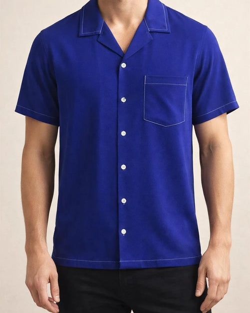 Men's Summer Lapel Solid Color Single-breasted Pockets Loose Short-sleeved Men's Linen Shirt Men's Cardigan | JRSEE:407576d9-2c04-4be3-97f5-8655eb3134a8