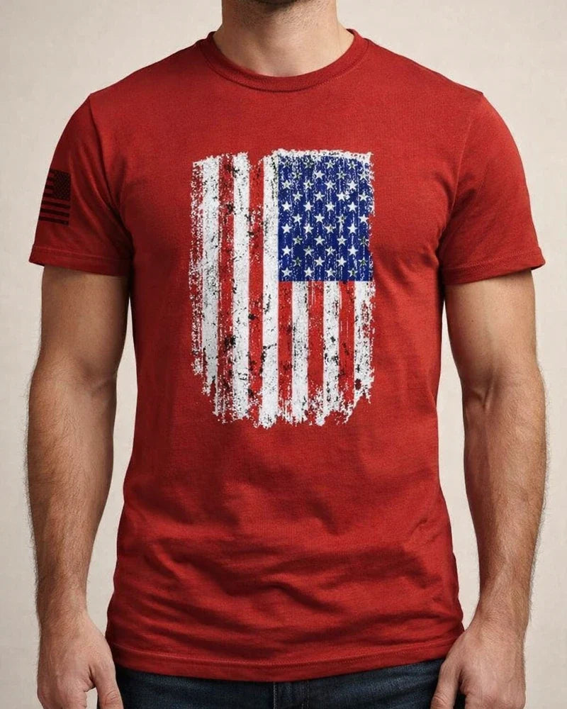 Men's Summer Patriotic 3D Print T-shirt—U.S. Flag Short-Sleeve T-shirt | JRSEE:fdd62ca9-18f0-454d-98ad-467f1eb0cbd7