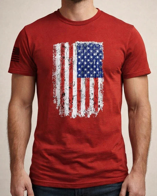 Men's Summer Patriotic 3D Print T-shirt—U.S. Flag Short-Sleeve T-shirt | JRSEE:fdd62ca9-18f0-454d-98ad-467f1eb0cbd7