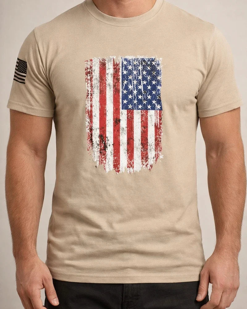 Men's Summer Patriotic 3D Print T-shirt—U.S. Flag Short-Sleeve T-shirt | JRSEE:07499411-4870-4e72-b2b9-c7af17602e90