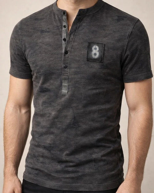 Men's Summer Personality V-neck Retro Military 3D Print Casual Short-sleeved T-shirt Breathable Tops | JRSEE:aa74e03b-3bf8-4127-8642-08b105fd7c44