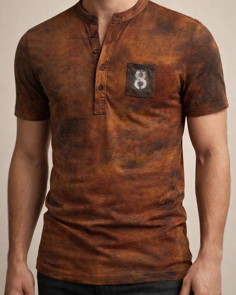 Men's Summer Personality V-neck Retro Military 3D Print Casual Short-sleeved T-shirt Breathable Tops | JRSEE:1a651ea6-cfcd-417e-82d8-5fb1c34e96a8