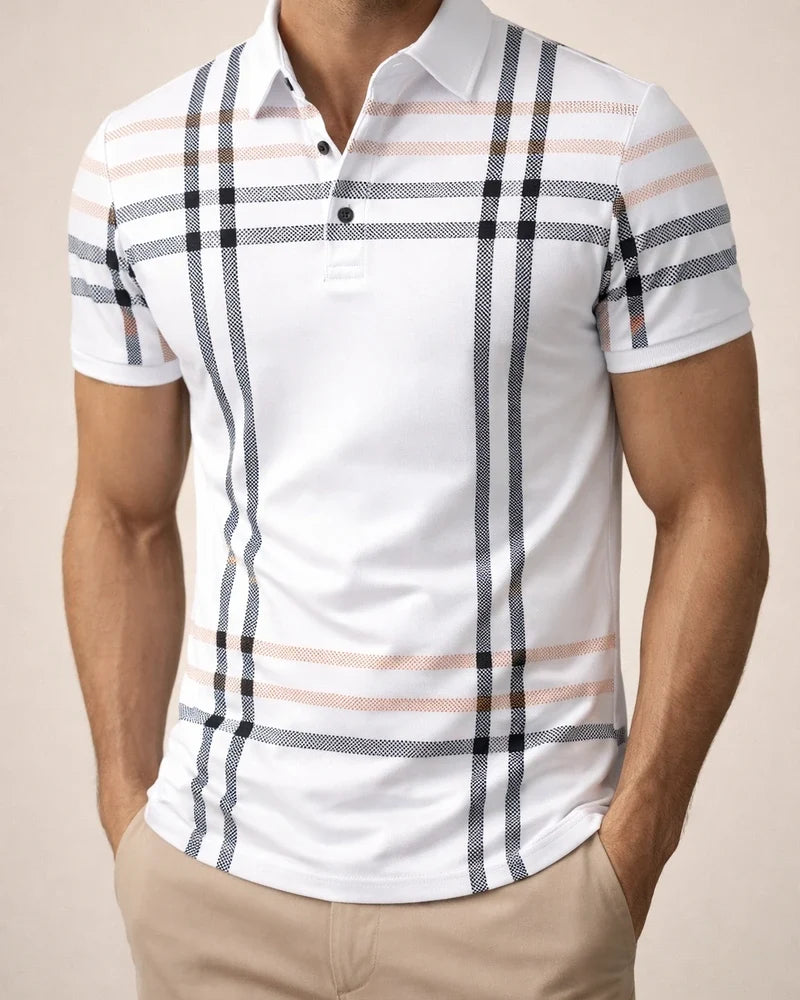 Men's Summer Short-sleeved T-shirt New Casual Lapel Polo Shirt Men's Fashion Versatile Trend Tops | JRSEE:b361684b-5fc1-4c98-898d-02e0986d45cf