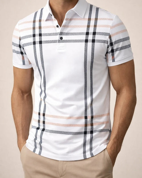 Men's Summer Short-sleeved T-shirt New Casual Lapel Polo Shirt Men's Fashion Versatile Trend Tops | JRSEE:b361684b-5fc1-4c98-898d-02e0986d45cf