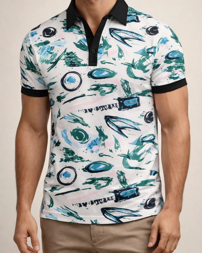 Men's Summer Short-sleeved T-shirt New Casual Lapel Polo Shirt Men's Fashion Versatile Trend Tops | JRSEE:2b0bd319-ec81-4e4b-890c-9f1bc59a73de