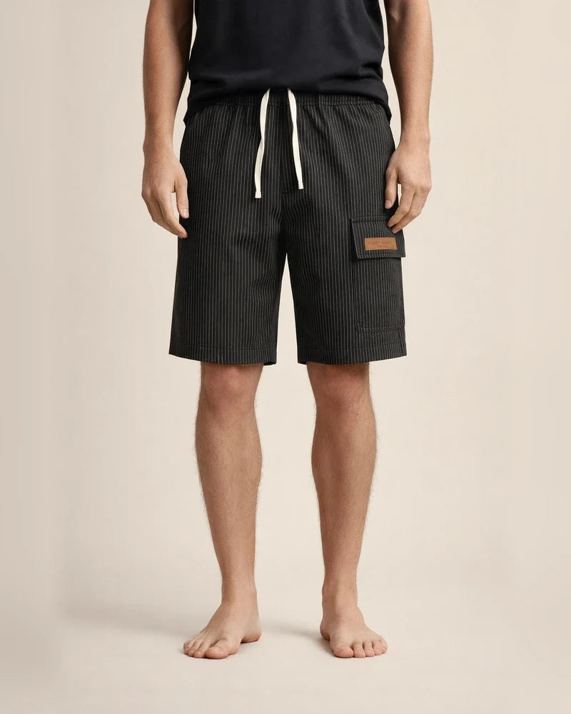 Men's Summer Striped Loose-Fit Casual Shorts 5/10 Length | JRSEE:d198fb7e-8f8a-4885-afc0-be15b189d7ba