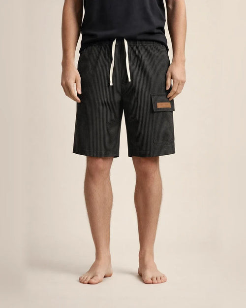 Men's Summer Striped Loose-Fit Casual Shorts 5/10 Length | JRSEE:d198fb7e-8f8a-4885-afc0-be15b189d7ba