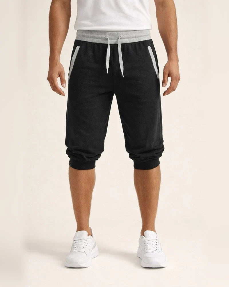 Men's Sweat Shorts Running Shorts Capri Pants Patchwork Drawstring Plain Daily Holiday Going out Streetwear Basic Black Light Grey Micro-elastic | JRSEE:7cd586d5-3019-41b2-af5c-12ad666884c5