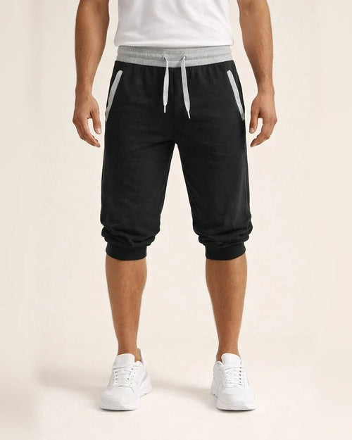 Men's Sweat Shorts Running Shorts Capri Pants Patchwork Drawstring Plain Daily Holiday Going out Streetwear Basic Black Light Grey Micro-elastic | JRSEE:7cd586d5-3019-41b2-af5c-12ad666884c5