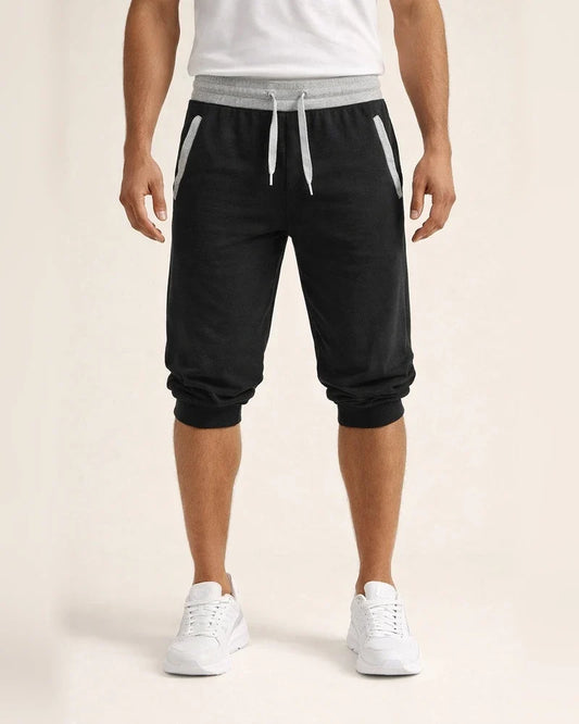 Men's Sweat Shorts Running Shorts Capri Pants Patchwork Drawstring Plain Daily Holiday Going out Streetwear Basic Black Light Grey Micro-elastic | JRSEE:7cd586d5-3019-41b2-af5c-12ad666884c5