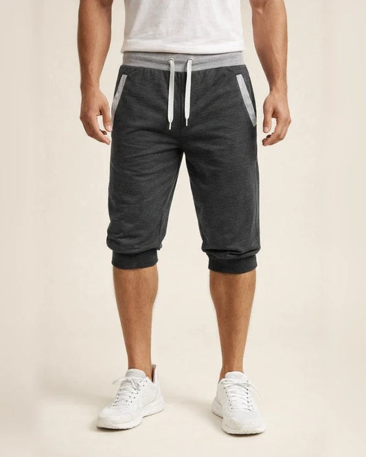 Men's Sweat Shorts Running Shorts Capri Pants Patchwork Drawstring Plain Daily Holiday Going out Streetwear Basic Black Light Grey Micro-elastic | JRSEE:b8fd8d64-d44e-4794-898d-f59aef688b12