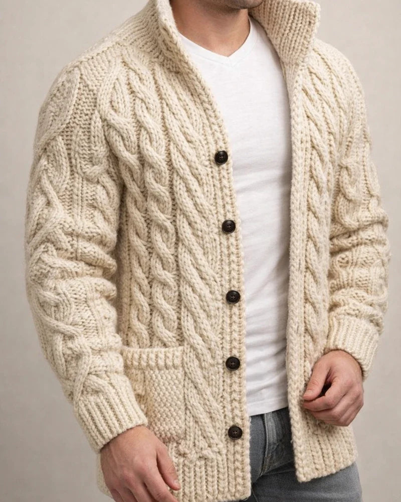 Men's Sweater Cardigan Knit Knitted Solid Color Stand Collar Stylish Casual Outdoor Home Clothing Apparel Winter Fall Black khaki M L XL | JRSEE:96cd4fc2-e113-4a99-824c-bb8c5f65dbf1