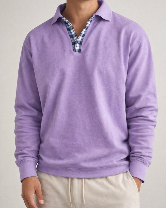 Men's Sweatshirt Pullover Black White Pink Red Royal Blue Polo Collar Solid Color Sports & Outdoor Streetwear Casual Big and Tall Essential Winter Fall Clothing Apparel Hoodies Sweatshirts Long | JRSEE:61d99d49-d5e7-4308-8b2c-2689688fcd58