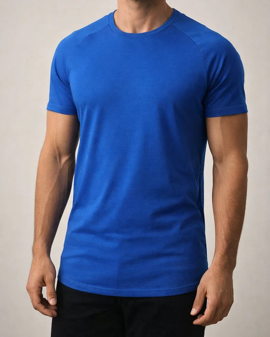 Men's T-shirt Summer Fitness Sports Short-sleeved Round Neck Solid Color Casual Tops | JRSEE:b06dde9e-69c6-475b-baf1-1cc493dd1c56