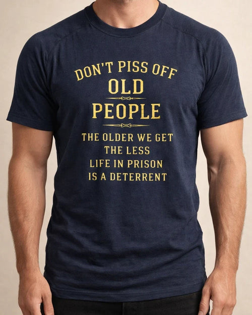 Men's T shirt Tee Graphic Tee Cool Shirt Graphic Prints Letter Print Old People Crew Neck Hot Stamping Street Vacation Short Sleeves Print Clothing Apparel Designer Basic Comfortable | JRSEE:91ab756b-8f8e-4508-84d8-8ce93527baf5