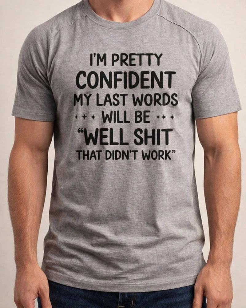 Men' s T shirt Tee Graphic Tee Funny Cotton Blend Letter Prints Crew Neck Black Light Cray Army Green Blue Casual Holiday Short Sleeve Print Clothing Apparel Sports Fashion Designer Novelty | JRSEE:fdfed3b7-c5d4-44a1-9fbd-a080ca1be5ff