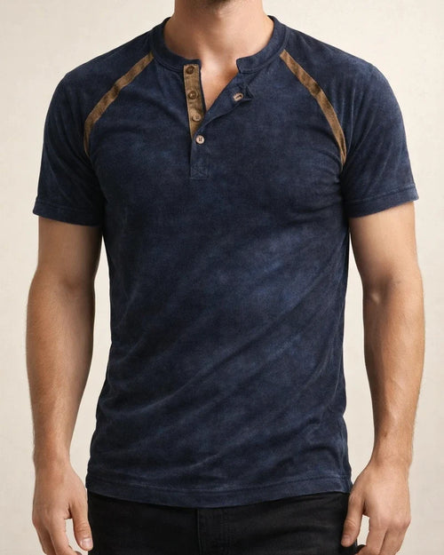 Men's T Shirt Tee Henley Shirt Cool Shirt Color Block Henley Street Vacation Short Sleeves Patchwork Clothing Apparel Designer Basic Modern Contemporary | JRSEE:0c5b137f-cbb7-4368-aa69-3cb00fb51e15
