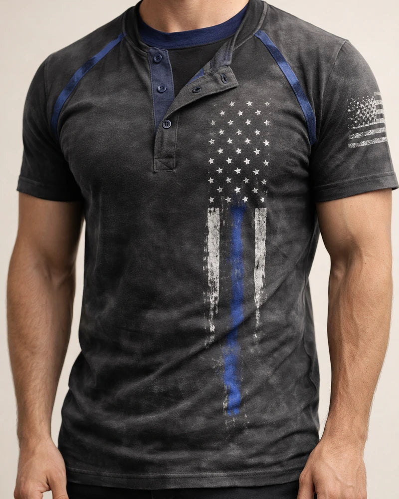 Men's T Shirt Tee Henley Shirt Cool Shirt Color Block Henley Street Vacation Short Sleeves Patchwork Clothing Apparel Designer Basic Modern Contemporary | JRSEE:1f470d02-abc8-467d-88d1-2b4c71204d58