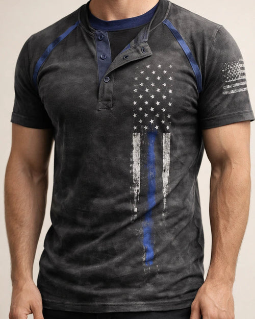 Men's T Shirt Tee Henley Shirt Cool Shirt Color Block Henley Street Vacation Short Sleeves Patchwork Clothing Apparel Designer Basic Modern Contemporary | JRSEE:1f470d02-abc8-467d-88d1-2b4c71204d58