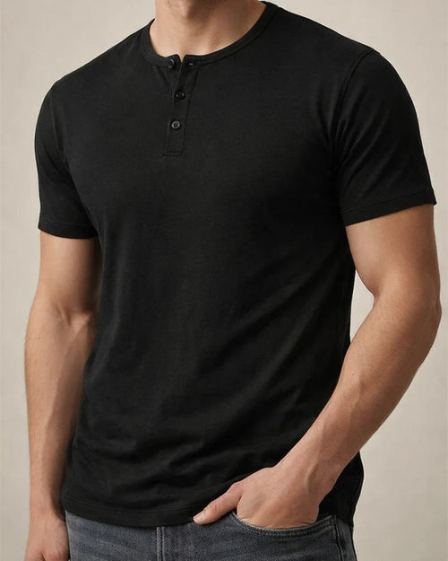 Men's T shirt Tee Henley Shirt Plain Henley Casual Short Sleeve Button-Down Clothing Apparel Classic Casual Esencial | JRSEE:b2cecfb0-cbd1-4b78-b7ae-650c4ce29bc5