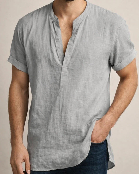 Men's T shirt Tee Henley Shirt Plain Henley Street Holiday Short Sleeve Clothing Apparel Fashion Casual Comfortable | JRSEE:88d02037-ce9f-4410-a2ac-85c07491cbd3