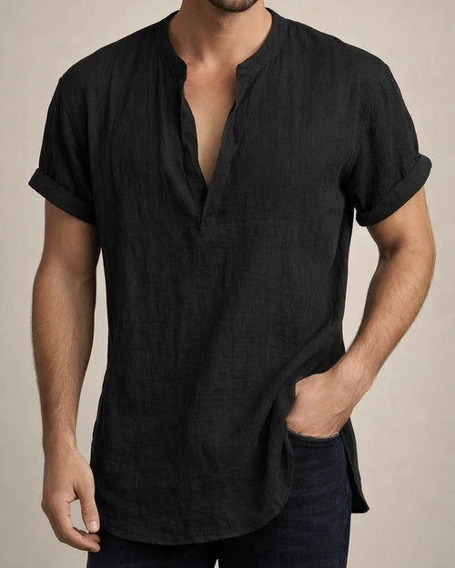 Men's T shirt Tee Henley Shirt Plain Henley Street Holiday Short Sleeve Clothing Apparel Fashion Casual Comfortable | JRSEE:cef68df9-7025-4e5a-b087-94d57f1f687c