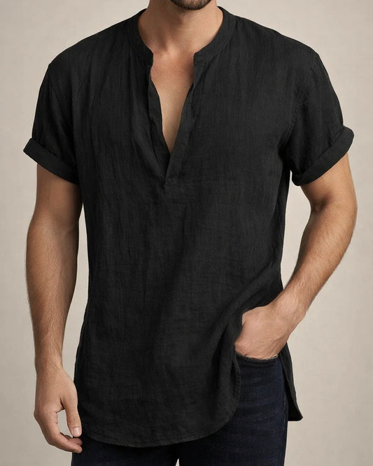 Men's T shirt Tee Henley Shirt Plain Henley Street Holiday Short Sleeve Clothing Apparel Fashion Casual Comfortable | JRSEE:cef68df9-7025-4e5a-b087-94d57f1f687c