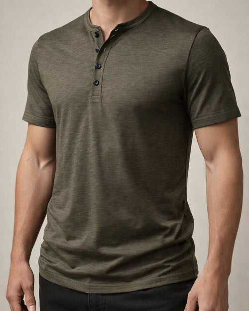Men's T Shirt Tee Henley Shirt Tee Top Plain Henley Street Vacation Short Sleeves Button Clothing Apparel Designer Basic Modern Contemporary | JRSEE:31dc4e88-10c1-4c6a-8cc4-9362b10a8741