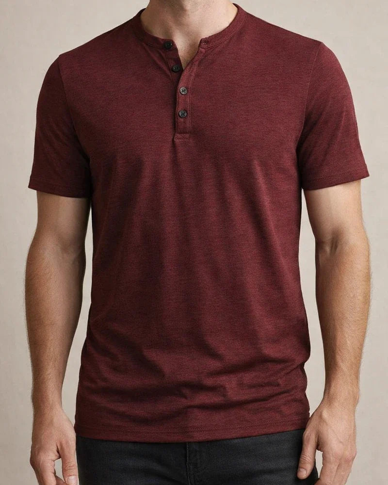 Men's T Shirt Tee Henley Shirt Tee Top Plain Henley Street Vacation Short Sleeves Button Clothing Apparel Designer Basic Modern Contemporary | JRSEE:784a1fec-d525-4551-9b96-f135fecd3198