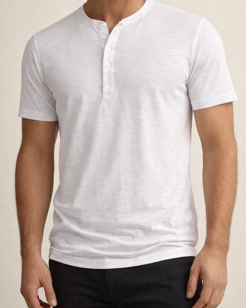 Men's T Shirt Tee Henley Shirt Tee Top Plain Henley Street Vacation Short Sleeves Button Clothing Apparel Designer Basic Modern Contemporary | JRSEE:1acbdcf5-12f1-4ec0-9924-ca2f8aad2c67