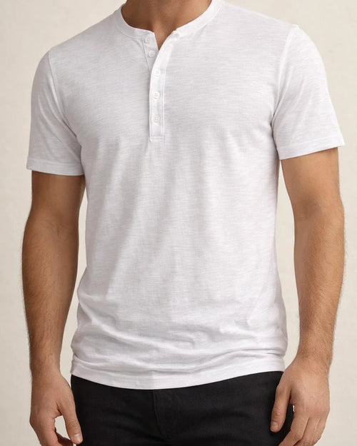 Men's T Shirt Tee Henley Shirt Tee Top Plain Henley Street Vacation Short Sleeves Button Clothing Apparel Designer Basic Modern Contemporary | JRSEE:1acbdcf5-12f1-4ec0-9924-ca2f8aad2c67