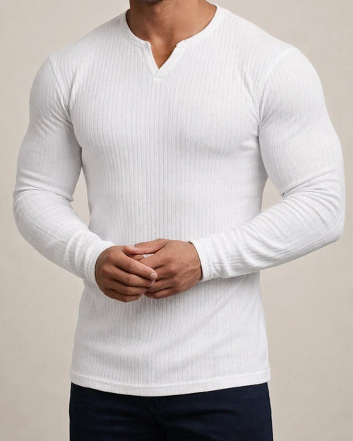 Men's T Shirt Tee Long Sleeve Shirt Plain V Neck Street Sports Long Sleeve Clothing Apparel Fashion Designer Casual Comfortable | JRSEE:e11ff36e-3823-4918-af6c-7ef114865a8d