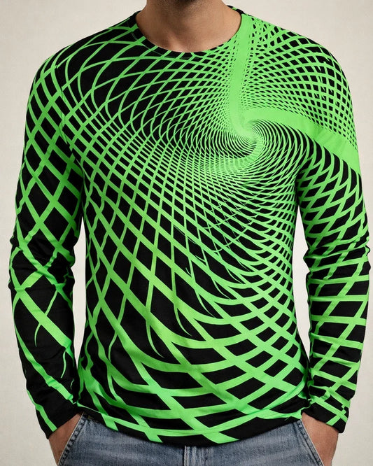 Men's T Shirt Tee Optical Illusion Graphic Prints Crew Neck A B C D E 3D Print Outdoor Street Long Sleeve Print Clothing Apparel Basic Sports Designer Casual | JRSEE:0e8f2429-0592-458f-bf9f-5d5d74f43a08