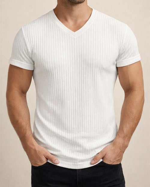 Men's T shirt Tee Plain Pit Strip V Neck Outdoor Daily Wear Short Sleeves Basic Clothing Apparel Designer | JRSEE:c3452f85-af3a-48c6-a364-0f367e2587b3