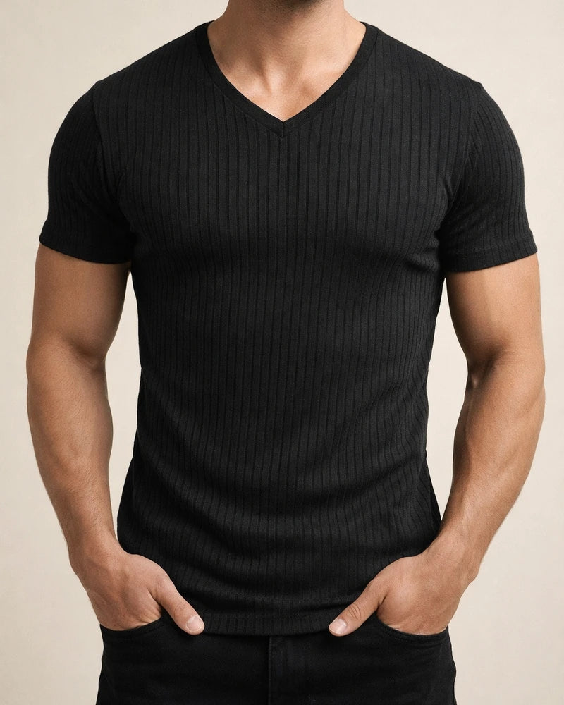 Men's T shirt Tee Plain Pit Strip V Neck Outdoor Daily Wear Short Sleeves Basic Clothing Apparel Designer | JRSEE:ecce8f94-9db3-4c77-83ce-a7fa6b9afb7d
