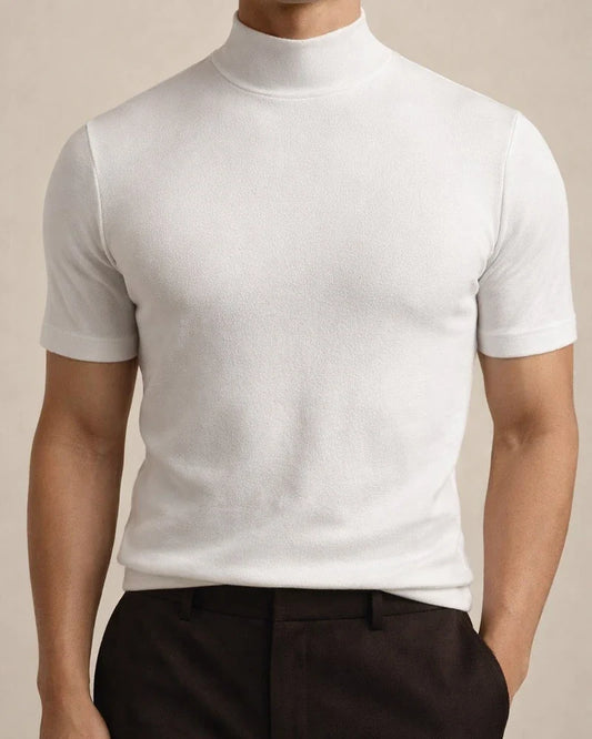 Men's T shirt Tee Plain Stand Collar Street Holiday Short Sleeve Clothing Apparel Fashion Casual Comfortable | JRSEE:adf8cd0c-e2c5-492e-a45f-7a96f4b6cdc3