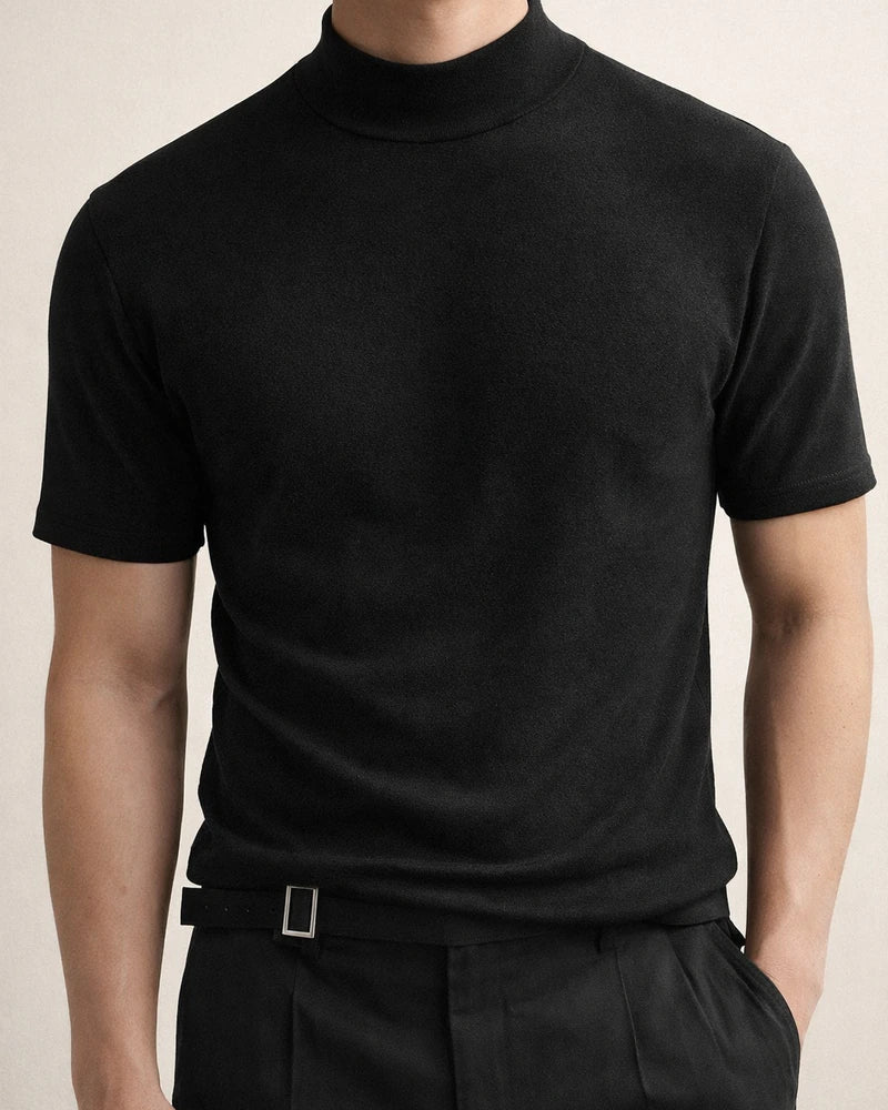 Men's T shirt Tee Plain Stand Collar Street Holiday Short Sleeve Clothing Apparel Fashion Casual Comfortable | JRSEE:803bb78a-db4b-41c8-b1c1-e8550e855dfa